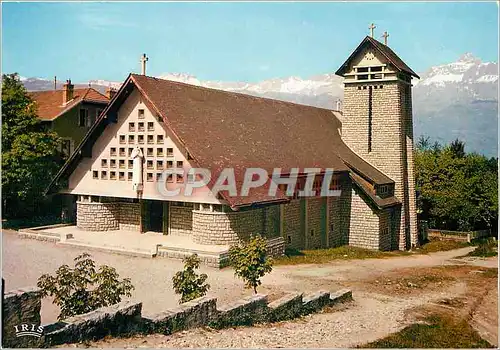 Moderne Karte Le Fayet Haute Savoie L'Eglise Notre Dame des Alpes La Facade Vue generale