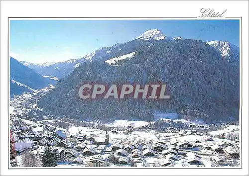 Cartes postales moderne Chatel Haute Savoie Station des Portes du Soleil Le Village et le Mont de Grange