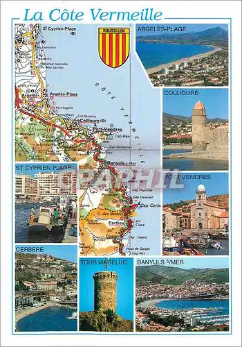 Cartes postales moderne La Cote Vermeille Argeles Plage Collioure Port Vendres Cerbere