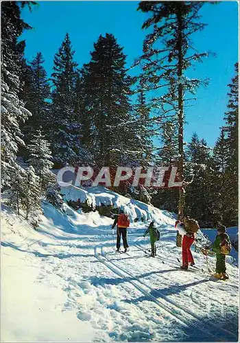 Cartes postales moderne Chamrousse Isere Depart pour le ski de fond