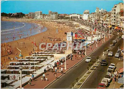 Moderne Karte Les Sables d'Olonne Vendee La pendule et la plage