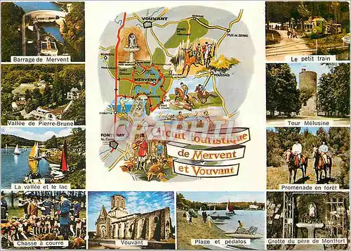 Cartes postales moderne Circuit Touristique de Mervent et Vouvant Barrage de Mervent Vallee de Pierre Brune La vallee et