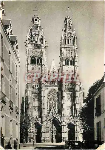 Moderne Karte Tours L et L La Cathedrale Saint Gatien Facade Ouest