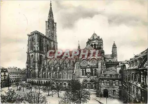 Moderne Karte Strasbourg Cathedrale cote sud