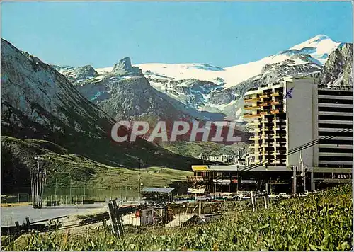 Moderne Karte Tignes le Lac Savoie Au fond la Grande Motte