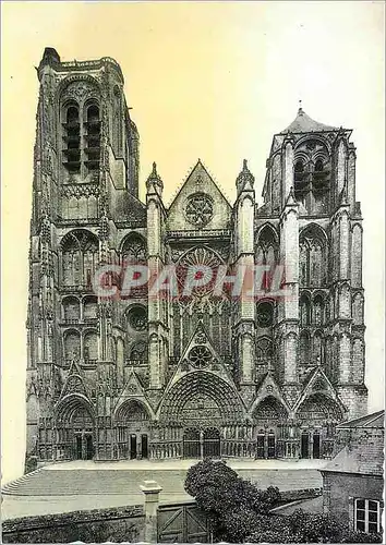 Moderne Karte Bourges La Cathedrale