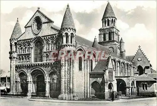 Moderne Karte Poitiers Vienne Eglise Notre Dame la Grande Facade Ouest et Sud