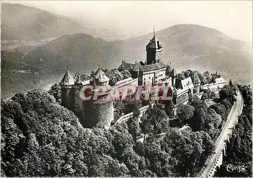 Moderne Karte Haut Koenigsbourg B Rhin Vue aerienne du Chateau