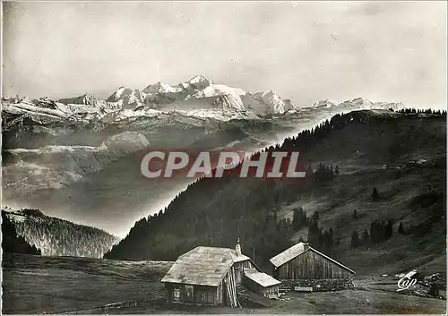 Moderne Karte Gex Col de la Faucille Panorama sur le Mont Blanc