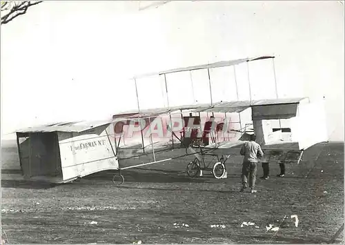 Moderne Karte La Belle Epoque Farman au sol Avion