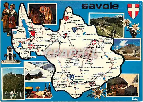 Moderne Karte Le departement de la Savoie