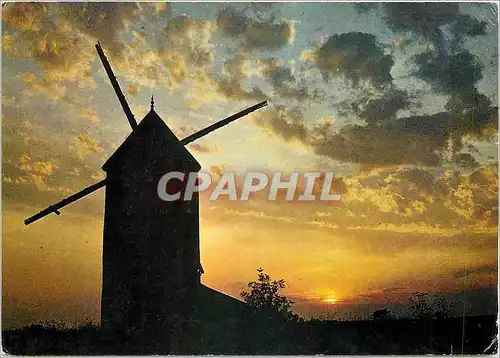 Cartes postales moderne La Bretagne Pittoresque Crepuscule sur le Vieux Moulin