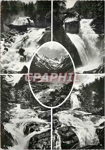 Cartes postales moderne Cauterets Ses Cascades Cascade de Lutour Cerisey Pas de l'Ours Espagne Lac de Gaube