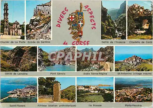 Moderne Karte Divers aspects de Corse