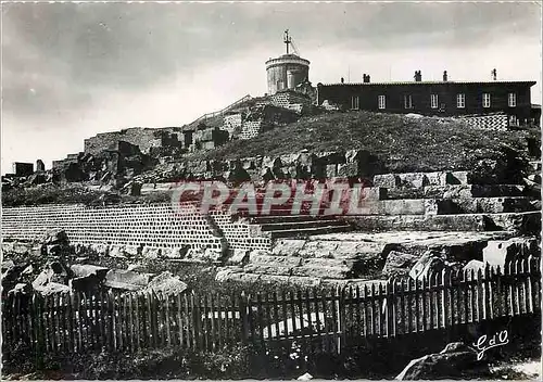 Cartes postales moderne L'Auvergne Sommet du Puy de Dome Observatoire et Ruines du Temple de Mercure