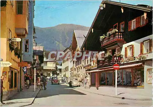 Moderne Karte Bergstadt Zell am See Seegasse mit Schmittenhohe