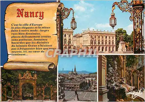 Moderne Karte Nancy Meurthe et Moselle La place Stanislas
