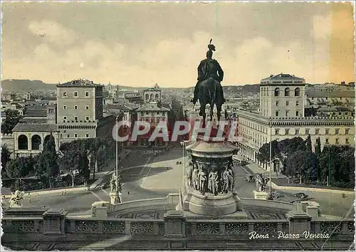 Moderne Karte Roma Place Venezia et Monument a Victor Emmanuel II