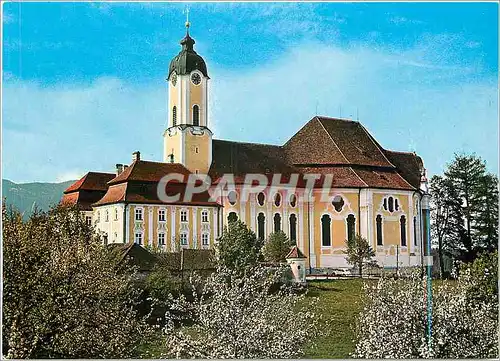 Moderne Karte Die Wies Wallfahrtskirche zum gegelbelten Heiland