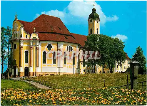 Moderne Karte Die Wies Wallfahrtskirche zum gegelbelten Heiland