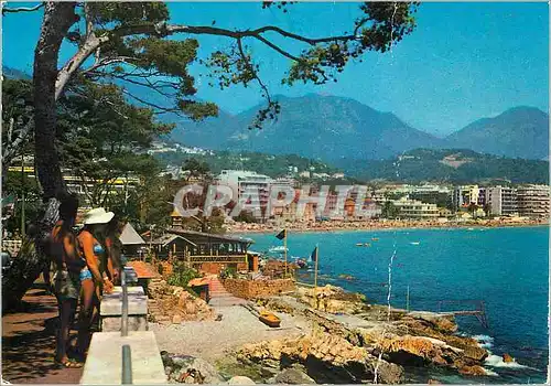 Cartes postales moderne Roquebrune Cap Martin Vue sur les plages de Camotes