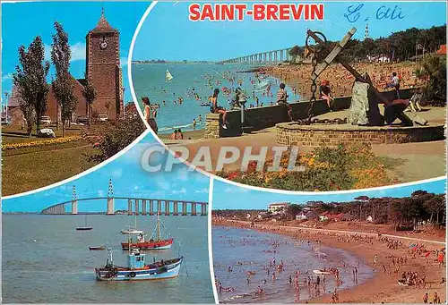 Cartes postales moderne Saint Brevin La plage l'Eglise et le Port