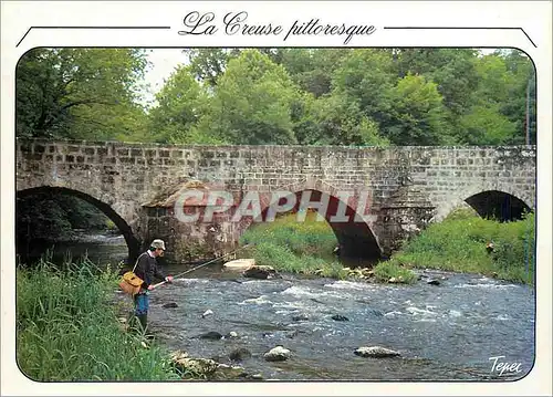 Cartes postales moderne La Creuse Pittoresque Peche Pecheur