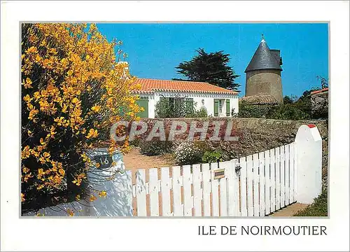 Moderne Karte Ile de Noirmoutier Vendee Un coin typique