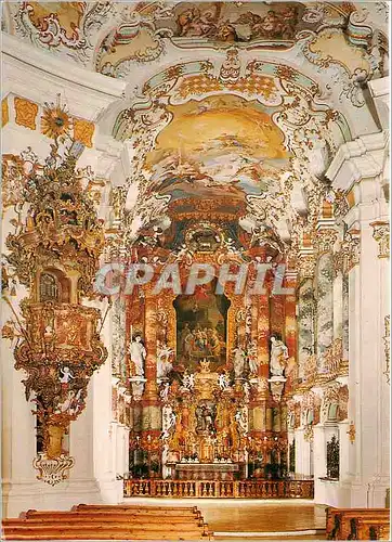 Cartes postales moderne Die Wies Kanzel mit Chor und Hochaltar