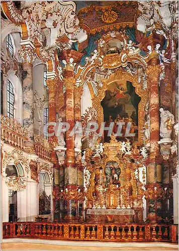 Cartes postales moderne Die Wies Hochaltar mit nordi Chorempore