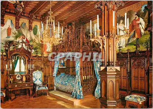 Moderne Karte Chateau Royal de Neuschwanstein La chambre a coucher