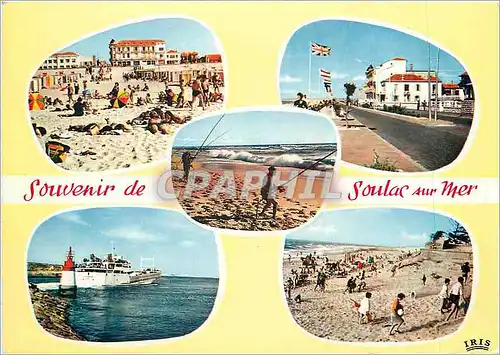Cartes postales moderne Soulac sur Mer Gironde La Plage La Plage et les Boulevards Scene de Peche a la Pointe de Grave