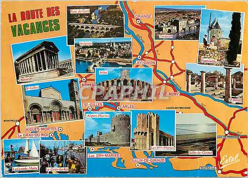 Cartes postales moderne La Route des Vacances Souvenir de Provence