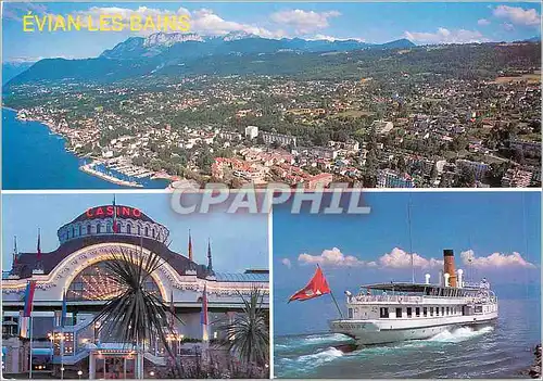 Cartes postales moderne Evian les Bains Haute Savoie Vue aerienne