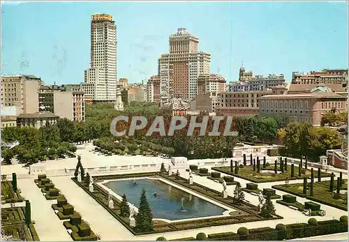 Cartes postales moderne Madrid Panoramica de los jardines de Sabatini