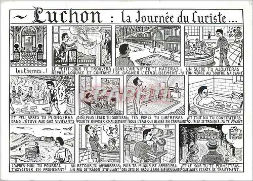 Cartes postales moderne Luchon La journee du Curiste