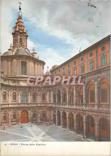 Moderne Karte Roma Chiesa della SapienzaPublicite Laboratoires Roger Bellon Paris Neuilly