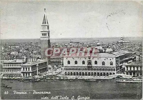 Moderne Karte Venezia Panorama vu du I'lle de St Georges