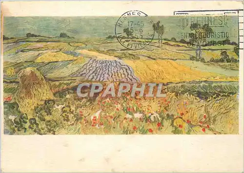 Cartes postales moderne Van Gogh La plaine d'Auvers sur Oise Osterrichische Staatsgalerie Vienne Publicite Laboratoires