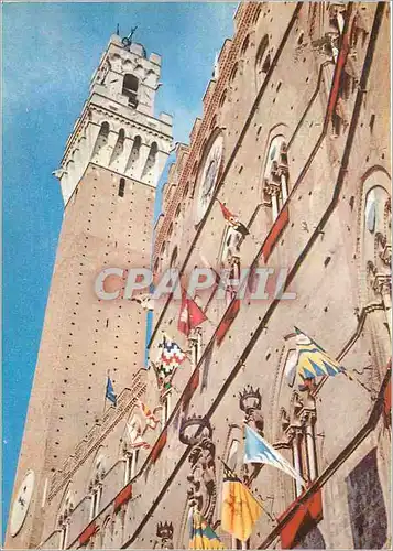 Cartes postales moderne Siena Palazzo Pubblico Publicite Spasmaverine Laboratoire Roger Bellon Paris Neuilly