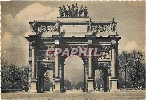 Moderne Karte Paris Arc de triomphe du Carrousel Publicite BHV