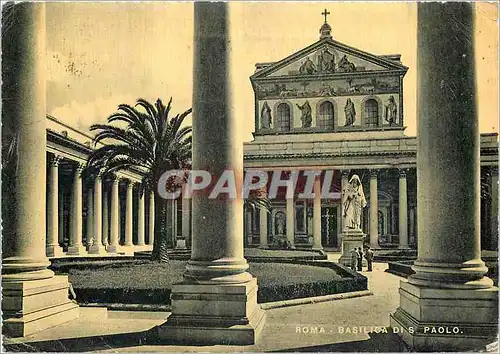 Cartes postales moderne Roma La Basilique de Saint Paul Publicite Panettone Motta