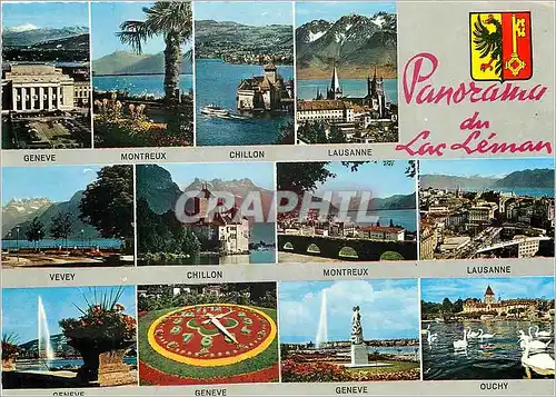 Cartes postales moderne Panorama du Lac Leman Geneve Montreux Chillon Lausanne
