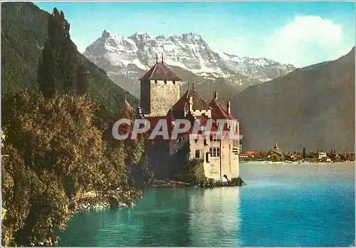 Cartes postales moderne Montreux Chillon Castle and Dents du Midi