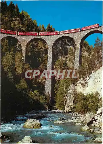 Cartes postales moderne Switzerland Glacier Express auf dem Landwasserviadukt bei Filisur Graubunden