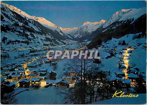 Cartes postales moderne Klosters bei Nacht