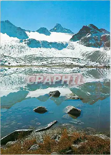 Moderne Karte Jorisee bei Klosters mit Fluela Weisshorn