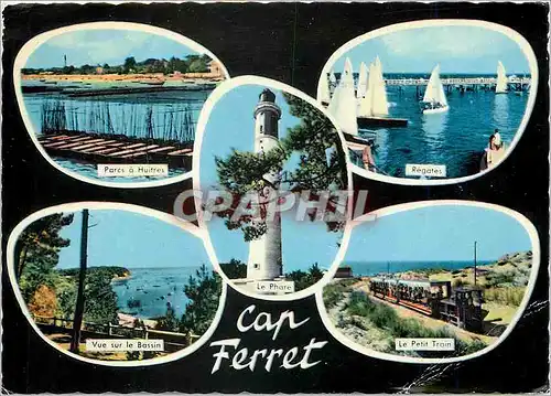 Cartes postales moderne Cap Ferret Phare Petit Train