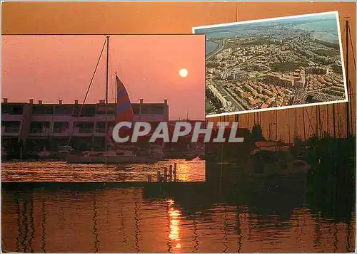 Moderne Karte Coucher de soleil sur Port Camargue Gard