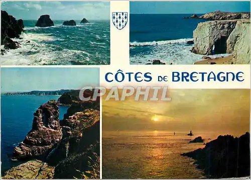 Cartes postales moderne Cotes de Bretagne Les Tas de Pois la Presqu'ile de Quiberon le Cap Frehel la Pointe du raz